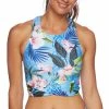 Next By Athena Womens Native Palms Static High Neck Swim Top