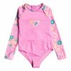 ROXY Girls Funny Bambino Long Sleeve One-Piece Rashguard -Volcom Shop 18b54b32 891e 4254 bc67 41814101d52b