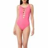 Bleu Rod Beattie Womens Lace Down Ring Front One Piece Swimsuit -Volcom Shop 201284a6 8518 473c 8c02 b6429ffdbaf9