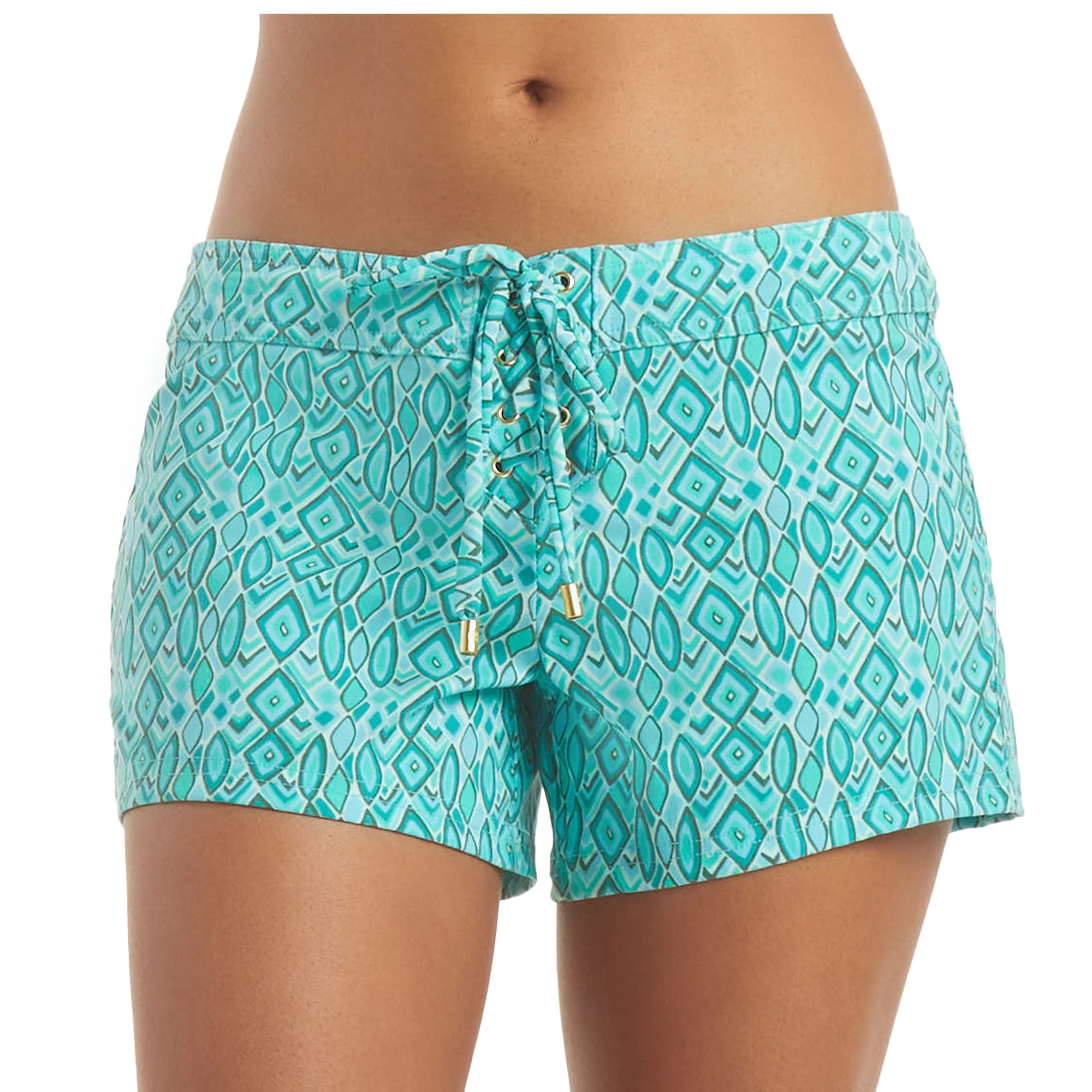 Helen Jon Womens 4" Lace-Up Boardshorts - Costa Del Sol 3 Helen Jon Womens 4" Lace-Up Boardshorts - Costa Del Sol
