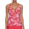 Next By Athena Womens Fiji Rock Lunge Tankini Top
