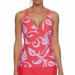 Next By Athena Womens Fiji Rock Lunge Tankini Top