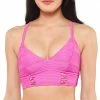 Jessica Simpson Women's Ribbed Cropped Cami Swim Top