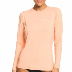ROXY Women's Enjoy Waves Long Sleeve Rashguard -Volcom Shop 53aaa40d 3a52 41c4 b72a a3c5f8348f8f