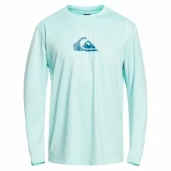 Quiksilver Mens Solid Streak Long Sleeve UPF 50 Rashguard -Volcom Shop 61ffabf9 761d 4d0c 8245 900255f6ff66