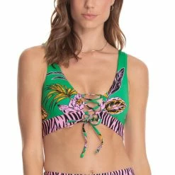 Maaji Women's Subtle Petals Allure Long Line Triangle Bikini Top -Volcom Shop 979fc9c9 b108 4aee a56c 960e9aa723eb