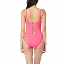Bleu Rod Beattie Womens Lace Down Ring Front One Piece Swimsuit -Volcom Shop b1cc3b08 7e77 4161 ba95 c1e719a13f83