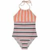Beach Lingo Girl's Vibration Stripe High Neck One Piece Swimsuit -Volcom Shop c10ef9bb 2f06 4d7b b446 d845e0ed61d2