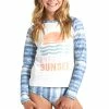Billabong Girl's In A Wave Rashguard Swim Set