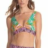 Maaji Women's Subtle Petals Allure Long Line Triangle Bikini Top