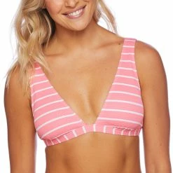 Splendid Womens Atmospheric Stripe Halter Bikini Top