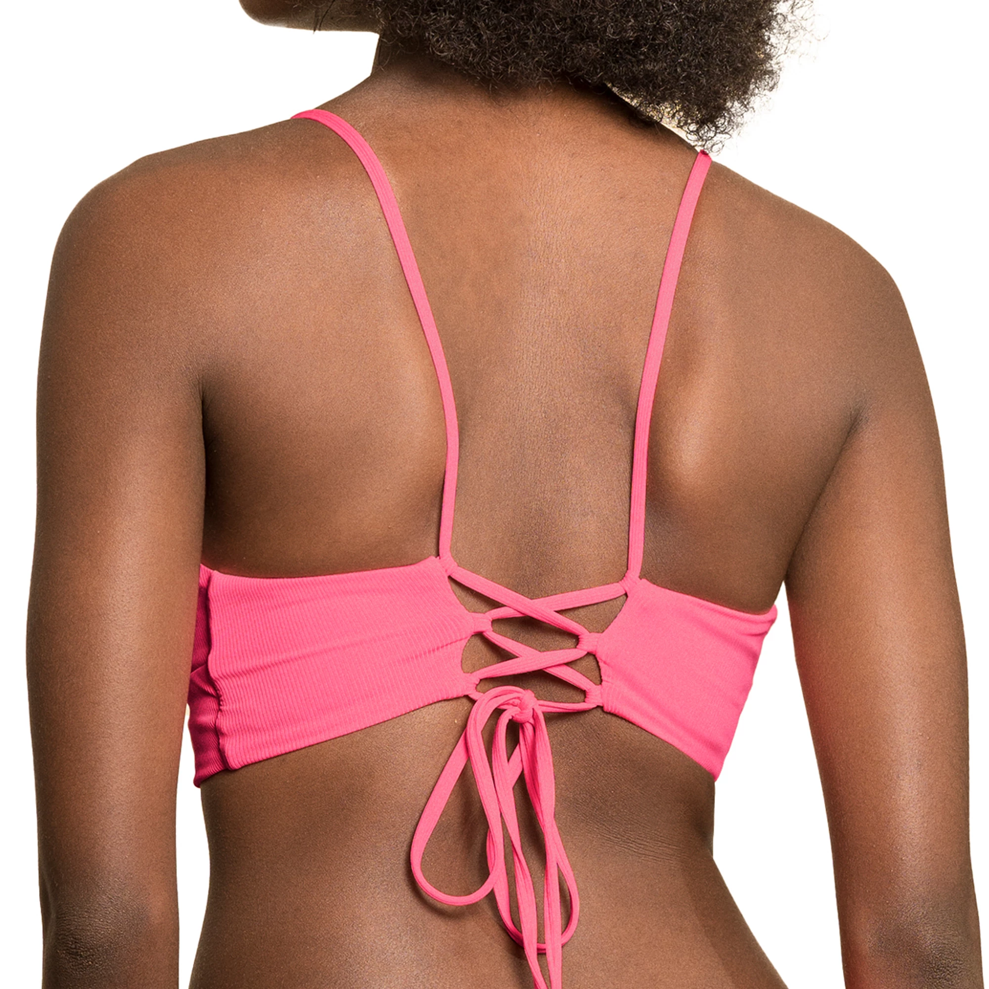 Maaji Womens Coral Lava Criss Cross Long Line Triangle Bikini Top 4 Maaji Womens Coral Lava Criss Cross Long Line Triangle Bikini Top - Image 2