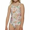 O'Neill ONeill Girls Arden Floral Tie Straps One Piece Swimsuit