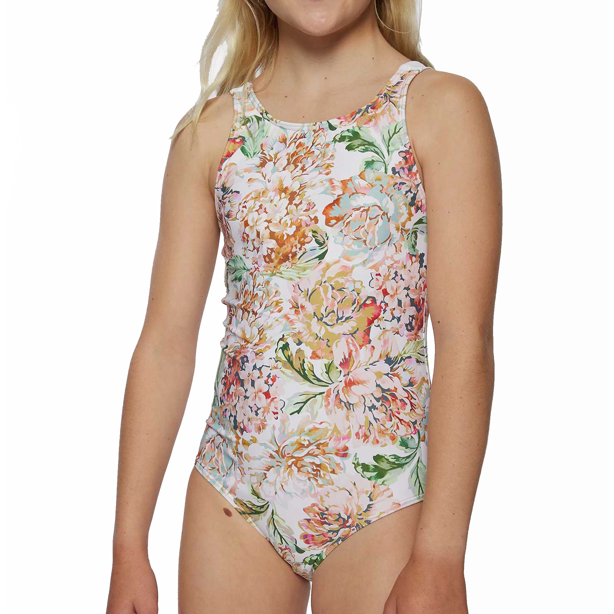 O'Neill ONeill Girls Arden Floral Tie Straps One Piece Swimsuit 3 O'Neill ONeill Girls Arden Floral Tie Straps One Piece Swimsuit