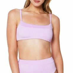 Sanctuary Womens Seamed Bralette Bikini Top