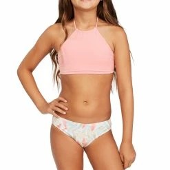 Billabong Girl's Lil Love Palms High Neck Bikini Set -Volcom Shop ee8700cb 7210 49ed 92ff 5dd81e50f556