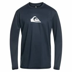 Quiksilver Mens Solid Streak Long Sleeve UPF 50 Rashguard -Volcom Shop fd17cf52 33c1 4d08 aa86 3aeb1255305e